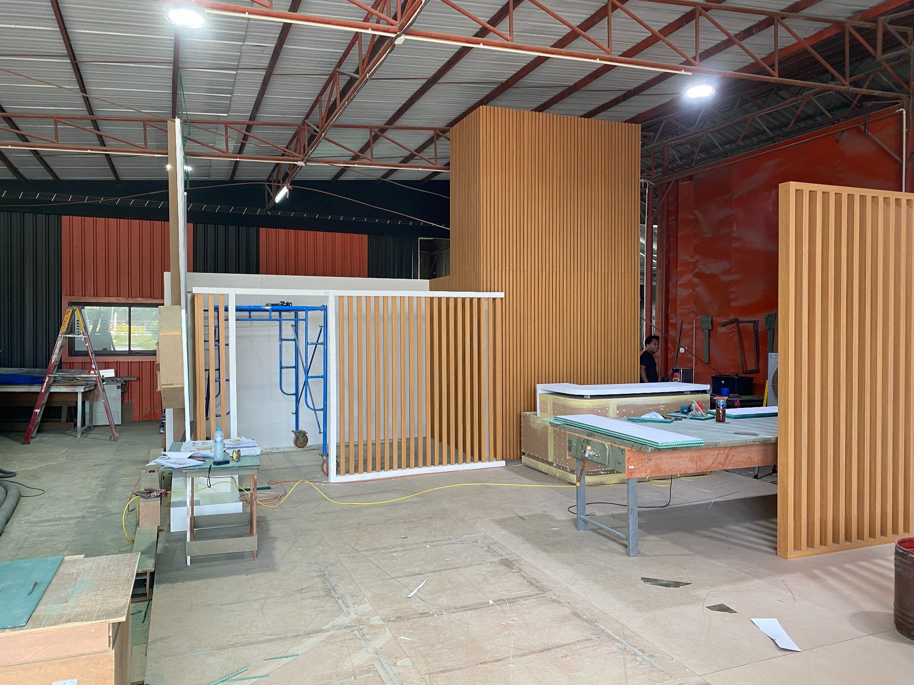 Workshop build of the AFB International booth