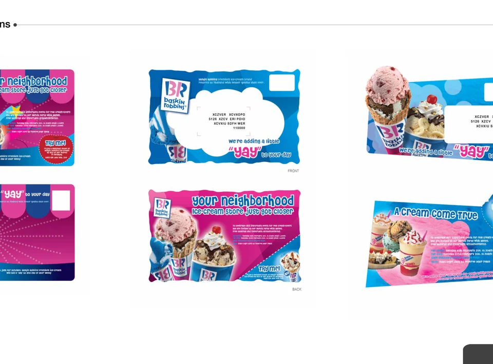 Baskin Robbins Event Invitations portfolio image