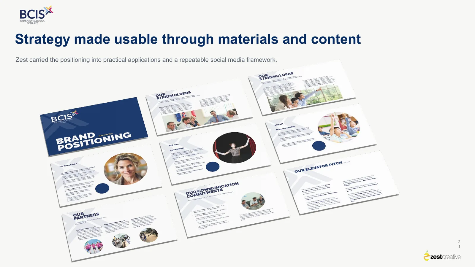 Brand positioning materials gave internal teams a shared story and practical messaging tools.