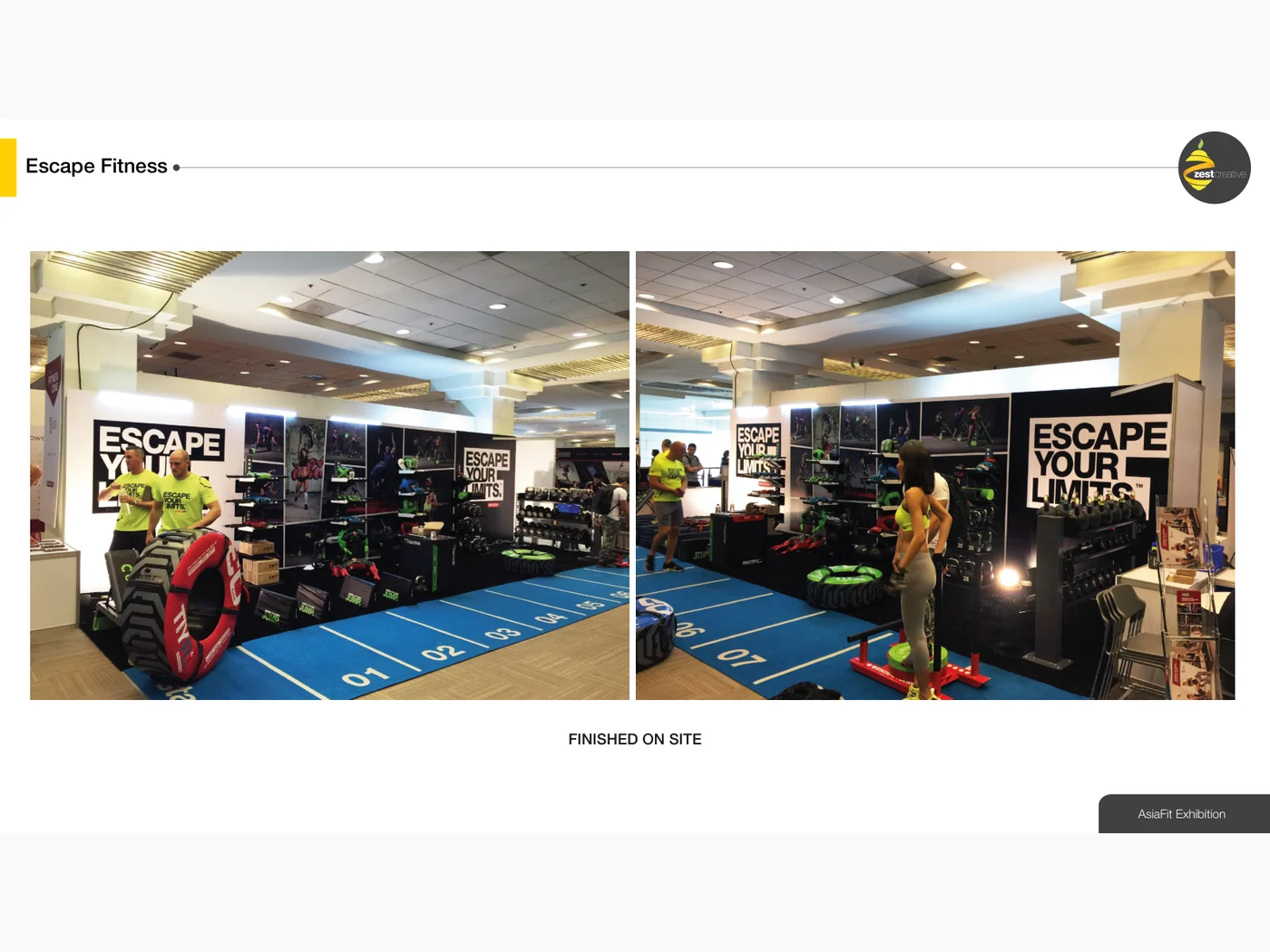 Escape Fitness AsiaFit Exhibition case study hero visual