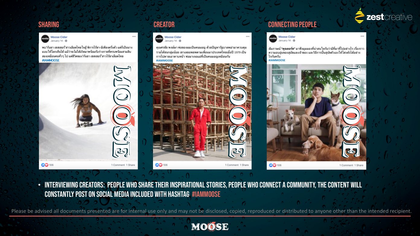 Moose #IAMMOOSE creator interview social media examples